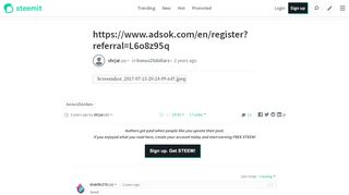 
                            3. https://www.adsok.com/en/register?referral ... - Steemit