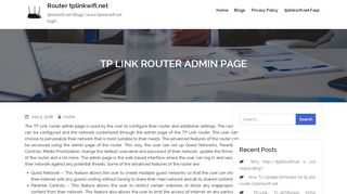 
                            7. http://tplinkwifi.net admin page IP | Router tplinkwifi.net