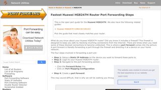 
                            5. Huawei HG8247H Router Port Forwarding Guide