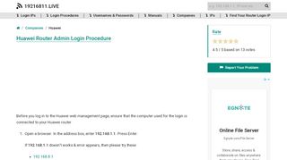 
                            2. Huawei Router Admin Login Procedure - 19216811.live