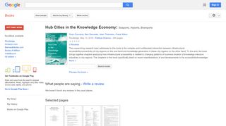 
                            8. Hub Cities in the Knowledge Economy: Seaports, Airports, Brainports