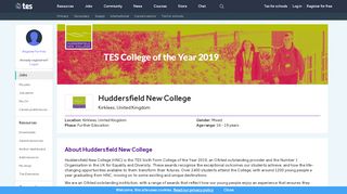 
                            2. Huddersfield New College - Tes Jobs