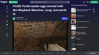 
                            8. HUGE Portal easter egg revived with the Wayback Machine. Long, but ...