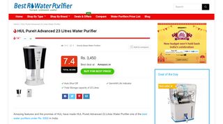 
                            6. HUL Pureit Advanced 23 Litres Water Purifier - Price ...