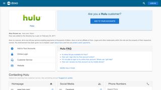 
                            9. Hulu: Login, Bill Pay, Customer Service and Care Sign-In