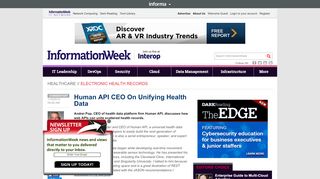 
                            4. Human API CEO On Unifying Health Data - InformationWeek