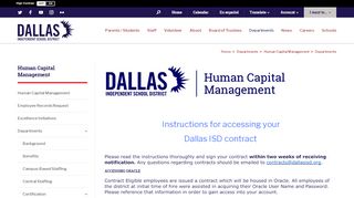 
                            3. Human Capital Management / Contract Instructions