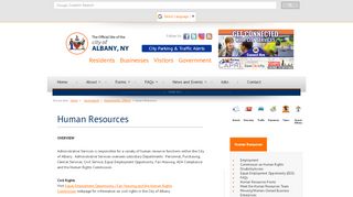 
                            1. Human Resources - City of Albany