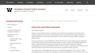 
                            6. Human Resources / Employee Assistance Program