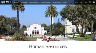 
                            2. Human Resources - Loyola Marymount University