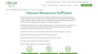 
                            7. Human Resources Software - People First | UltiPro® - Ultimate Software