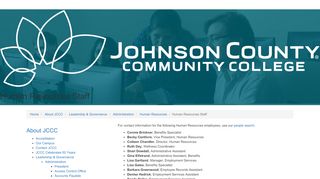 
                            9. Human Resources Staff - Johnson County Community College