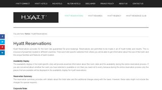 
                            5. Hyatt Reservations - HYATTCONNECT