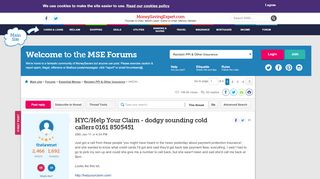 
                            4. HYC/Help Your Claim - dodgy sounding cold callers 0161 ...