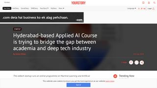 
                            7. Hyderabad-based Applied AI Course is trying to bridge the ...