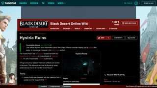 
                            4. Hystria Ruins | Black Desert Wiki | FANDOM powered by Wikia