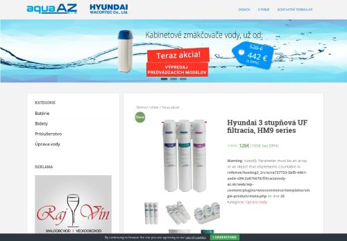 
                            9. Hyundai 3 stupňová UF filtracia, HM9 series – Aqua AZ