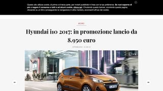 
                            4. Hyundai i10 2017: in promozione lancio da 8.950 euro - News ...