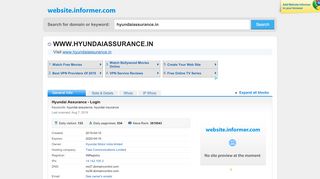 
                            3. hyundaiassurance.in at WI. Hyundai Assurance - Login