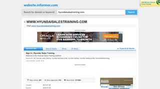 
                            6. hyundaisalestraining.com at WI. Sign In | Hyundai Sales Training