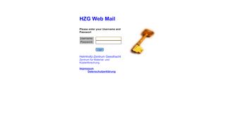 
                            2. HZG Web Mail i Please enter your Username and Passwort i ...