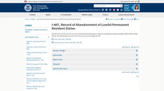 
                            3. I-407, Record of Abandonment of Lawful Permanent Resident ...