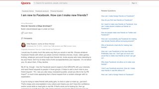 
                            7. I am new to Facebook. How can I make new friends? - Quora