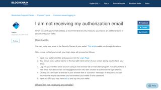 
                            4. I am not receiving my authorization email – Blockchain ...