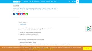 
                            2. I am unable to login to Qcontactz. What should I do? | QNAP (IN)