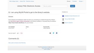 
                            9. I am using MyUH Portal to get to the library's website. - Library ...