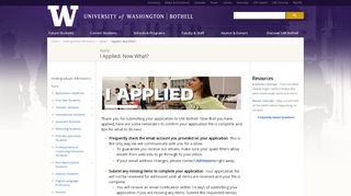 
                            8. I Applied. Now What? - Undergraduate Admissions - UW Bothell