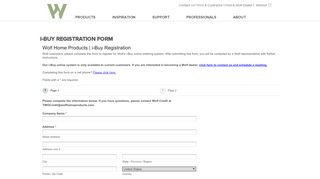 
                            1. i-Buy Registration Form | Wolf Home Products