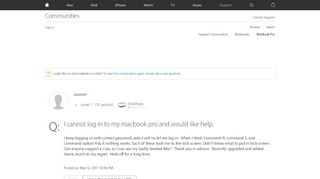 
                            4. I cannot log in to my macbook pro and wou… - Apple Community
