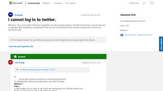 
                            9. I cannot log in to twitter. - Microsoft Community