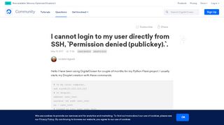 
                            7. I cannot login to my user directly from SSH, `Permission denied ...