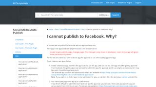 
                            1. I cannot publish to Facebook. Why? | XYZScripts Help
