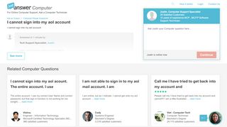 
                            3. I cannot sign into my aol account - justanswer.com
