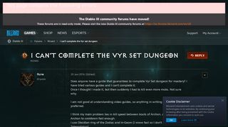 
                            5. I can't complete the Vyr set dungeon - Diablo III Forums ...