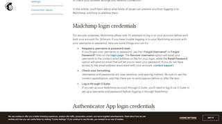 
                            4. I Can't Log In - MailChimp