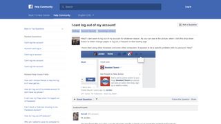 
                            6. I cant log out of my account! | Facebook Help Community ...