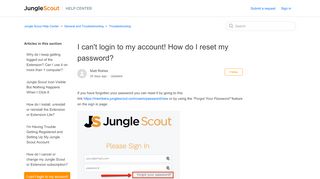 
                            5. I can't login to my account! How do I reset my …