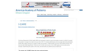 
                            3. I-CARE « Illinois Chapter, American Academy of Pediatrics