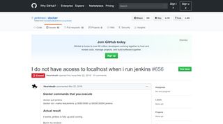 
                            7. I do not have access to localhost when i run jenkins · Issue #656 ...