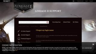 
                            6. I forgot my login name – Lineage II Support
