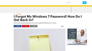 
                            6. I Forgot My Windows 7 Password! How Do I Get …