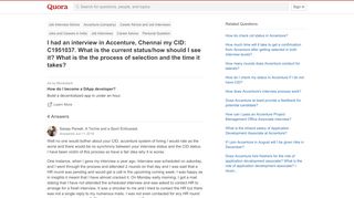 
                            8. I had an interview in Accenture, Chennai my CID: C1951037 ...