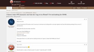 
                            2. I have a new VPS account, but how do I log in to cPanel? I'm not ...