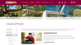 
                            3. I Have Applied - California State University Dominguez Hills