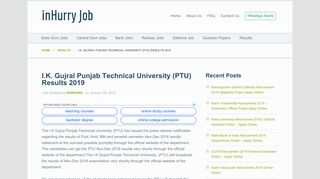 
                            5. I. K. Gujral Punjab Technical University (PTU) Results ...
