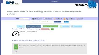 
                            9. I need a PHP class for face matching: Solution to …